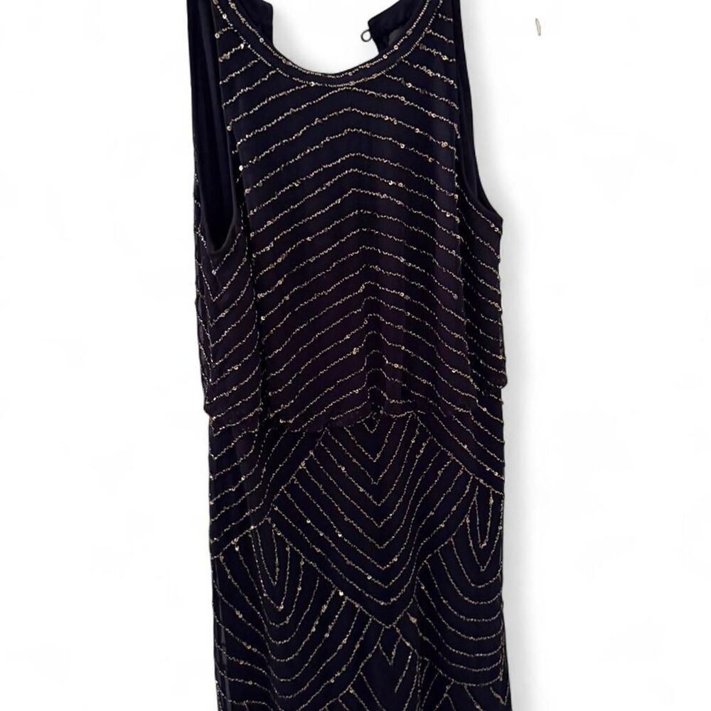 Adrianna-papell Women's Black and Navy Dress